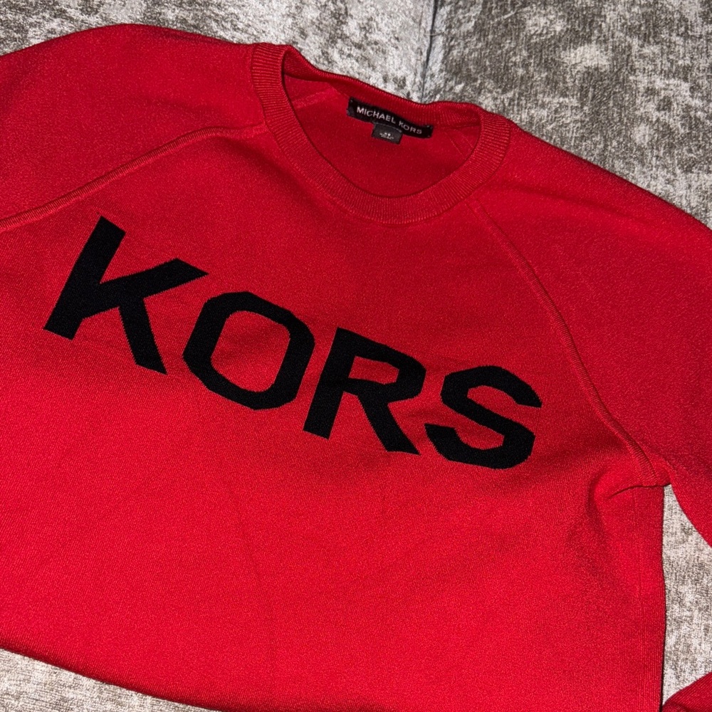 Michael Kors Bold Red Crewneck Sweater